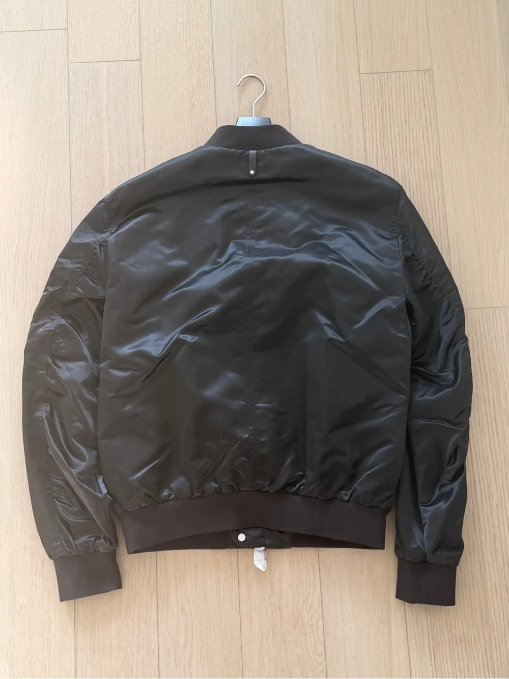 Mackage Men’s Black Satin Bomber Jacket